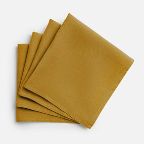 Set van 4 servetten van gewassen linnen Victorine
