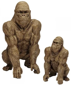 Kare Design Gorilla Gold Deco Gorilla Beeld 80 Cm