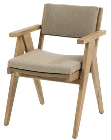 4 Seasons Outdoor Mats tuinset teak met Hampton tuintafel 240  cm Tuinset   beige weerbestendig