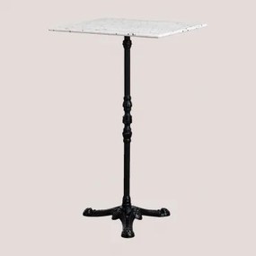 Vertuo Hoge Bartafel In Terrazzo Zwart & Vierkant & Ivoorkleurig Terrazzo - Zwart - Sklum