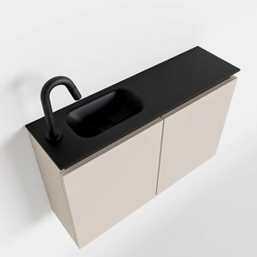 Mondiaz Ture 80cm toiletmeubel linen met wastafel urban links 1 kraangat