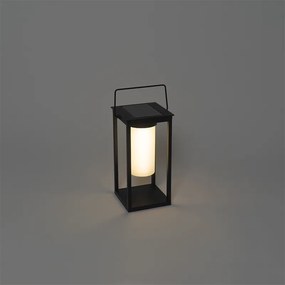 Moderne buitenlamp zwart incl. LED en dimmer solar - Denlu