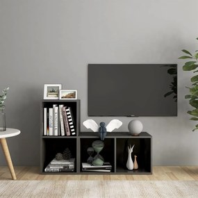 vidaXL Tv-meubelen 2 st 72x35x36,5 cm spaanplaat hoogglans grijs
