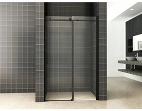 Wiesbaden Slide nis schuifdeur 1200 x 2000 x 8 mm nano helder glas/mat zwart 20.2850