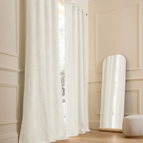 Gordijn in gewassen linnen met voering, met oogjes, Private