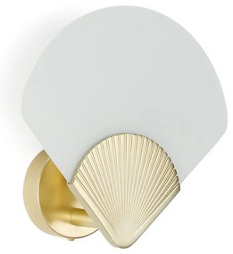 Wandlamp in messing en opaline glas, Alcance