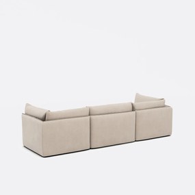 Modulaire 3-zitsbank in gestructureerde stof, Malo