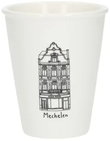 Gevel mok, Mechelen, porselein, 200 ml