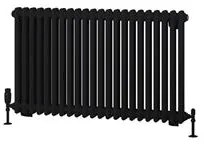 Eastbrook Rivassa 2 koloms radiator 100x60cm staal 1385W zwart mat