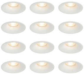 Set van 12 inbouwspots wit GU10 50mm - Gijs