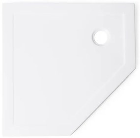 Saniclass Diamond douchebak 90x90x4cm vijfhoek wit - OUTLET SW1188