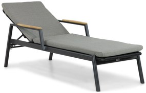 Coco Ralph Ligbed Verstelbaar Aluminium/wicker Grijs