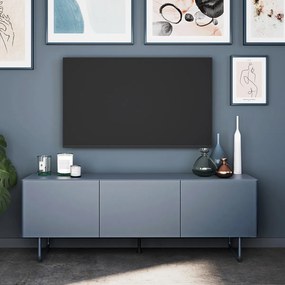 Tenzo Parma Tv-meubel Mat Blauw - 146x43x51cm.