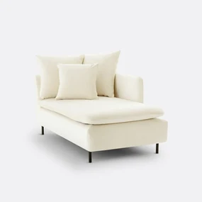 Omvormbare longchair fluweel D158 cm, Ivete