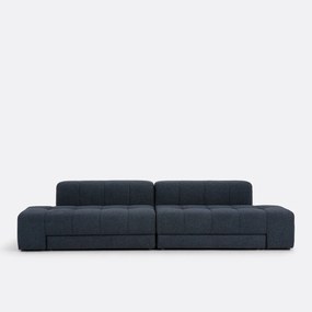 Rechte sofa, 5 zits, 4 in 1, in fijne bouclé stof, FANO