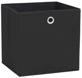 vidaXL Opbergboxen 10 st 28x28x28 cm nonwoven stof zwart