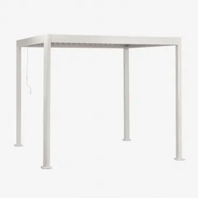 Bioclimatische Aluminium Pergola Met Druvia Lamellen Gardenia Wit & 3 X 3 M - Sklum