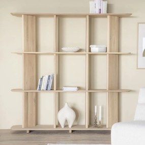 Open Wandkast Eikenhout Naturel - 180x40x180cm.