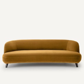 5-zits fluwelen bank, Rosebury, ontwerp Emmanuel Gallina