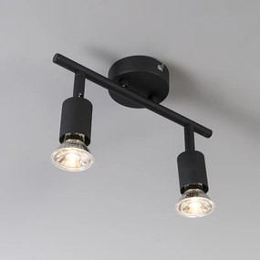 Industriële spot zwart kantelbaar 2-lichts - Jeany