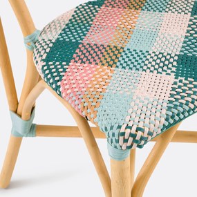 Set van 2 geweven stoelen in ruitmotief, Musette