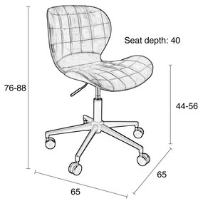 Zuiver OMG Office Design Bureaustoel Bruin Kunstleer
