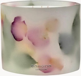 Handgegoten 3-lonts geurkaars Botanica (roos, honing, viooltje)