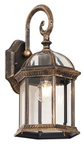 Klassieke buiten wandlamp antiek goud IP44 - Glasgow Klassiek / Antiek E27 IP44 Buitenverlichting