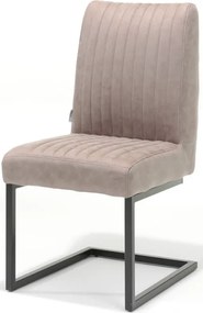 Eetkamerstoel - Sanne - Lederlook Soft Pebble