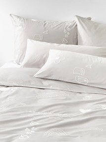 Westwing Crosby Studios, Katoenen dekbedovertrek Jouy met geborduurd patroon