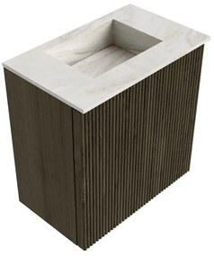 Mondiaz Joya DLux 40cm toiletmeubel shadow met wastafel faye midden zonder kraangat ostra