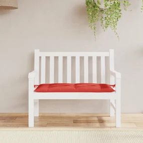 vidaXL Tuinbankkussen 110x50x7 cm stof rood