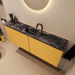 Mondiaz Ture DLux toiletmeubel 120cm ocher met wastafel lava midden met kraangat