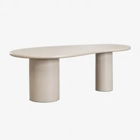 Eettafel Ovaal In Mdf (220x115 Cm) Billie Tapioca Beige - Sklum