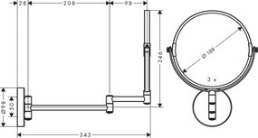 Hansgrohe Logis Universal scheerspiegel chroom