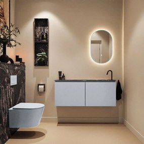 Mondiaz Ture DLux toiletmeubel 120cm clay met wastafel lava rechts met kraangat