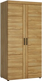 Kledingkast Calsori 120, Kleinzoon eik, 195x93x58cm, 56 kg, Kledingkast deuren: Met scharnieren
