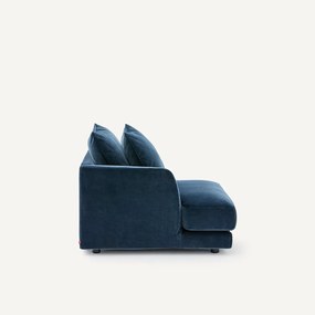 Halve bank links, modulair, van fluweel, TIBERIO