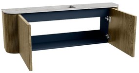 Mondiaz Joya DLux 125cm toiletmeubel ronding links/rechts dusk met wastafel faye midden 1 kraangat glace