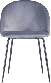 Set 4 Stoelen Zwart Dalnia Fluweel