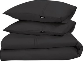 Dekbedovertrek King – 100% katoensatijn – 140×200/220 – antraciet