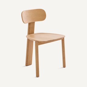 3-poot stoel, massief eiken, MARAIS, ontwerp Emmanuel Gallina