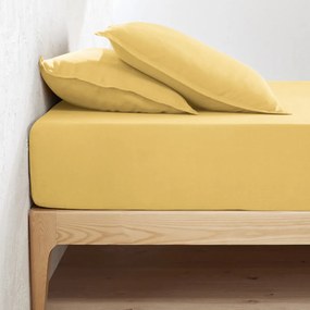 Hoeslaken in gewassen linnen, omslag 35 cm, Linot