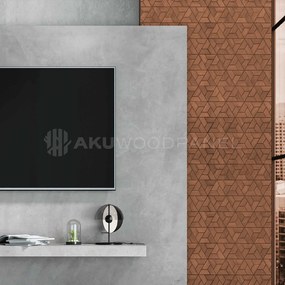 Decoratief Houten Wandpaneel | Aster Smoked Brown | 60×60 cm | Amerikaans Notenhout