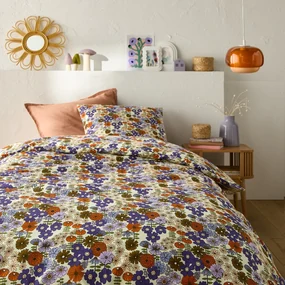Bedset 50% recycled katoen, rechthoekige kussensloop. Marisol