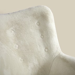 Schommelstoel Babykamer Creme Bont