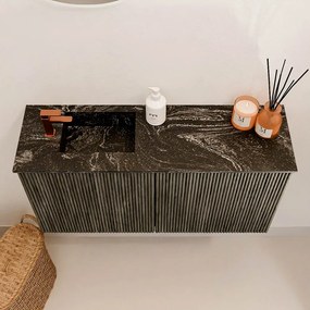 Mondiaz Joya DLux 80cm toiletmeubel shadow met wastafel faye links 1 kraangat lava