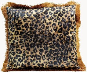 Fluwelen kussen Leo Fringe