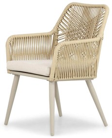 Tuinset 6 personen 240 cm Aluminium/wicker Taupe Coco Vedra/Boston