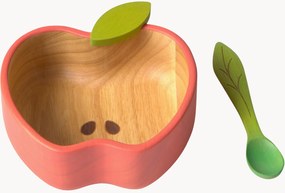 Handgemaakte schaal Pepa the Apple met lepel, 2-delig